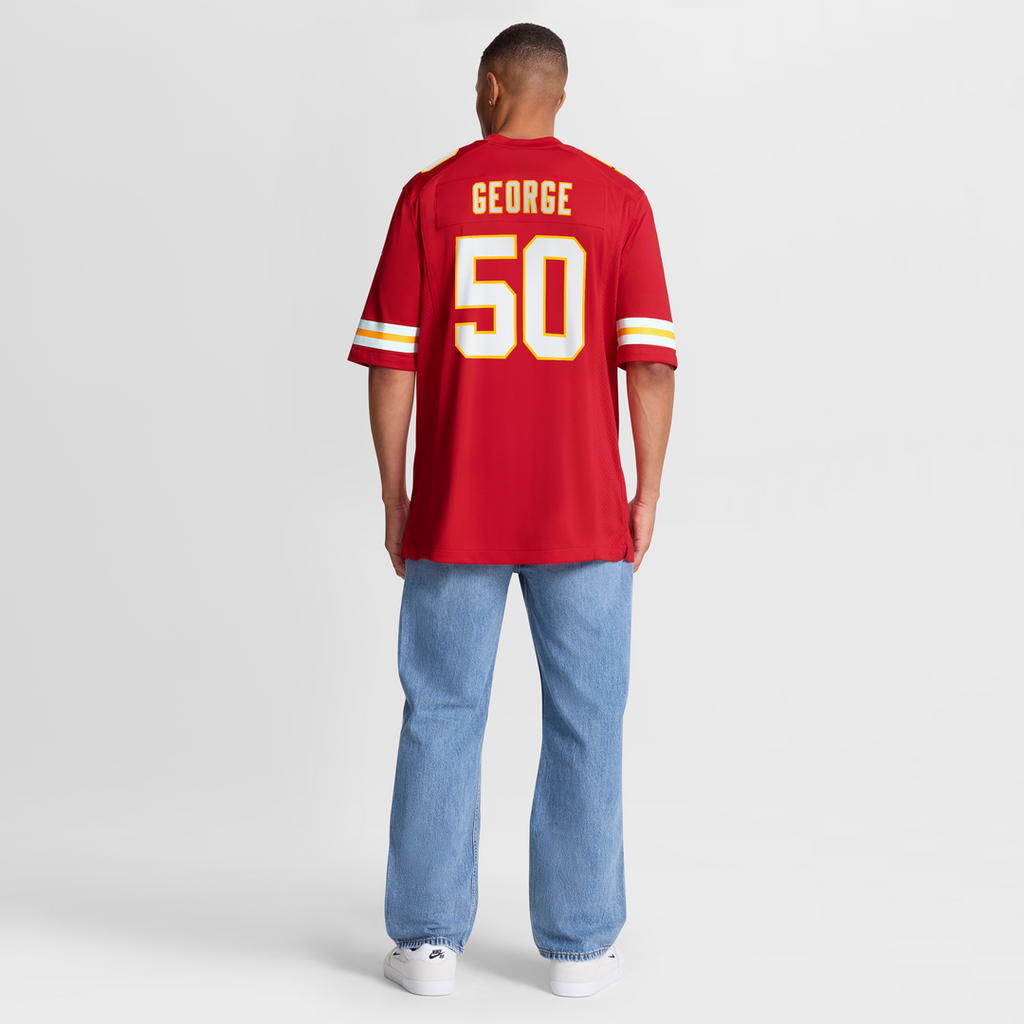 Brandon George Kansas City Chiefs Team Game Jersey - Red
