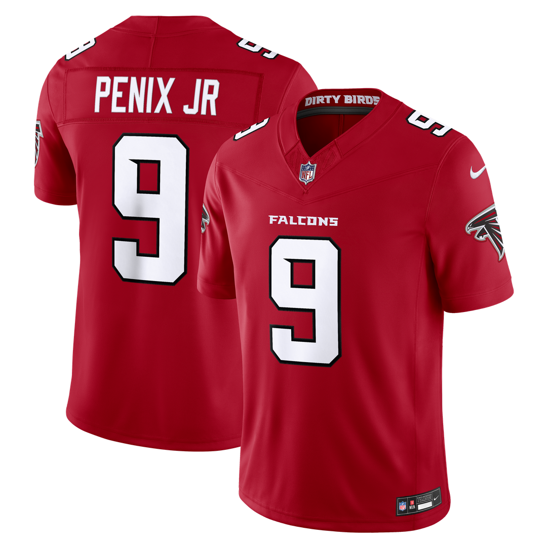 Michael Penix Jr. Atlanta Falcons Team Vapor F.U.S.E. Stitched Limited Jersey - Red