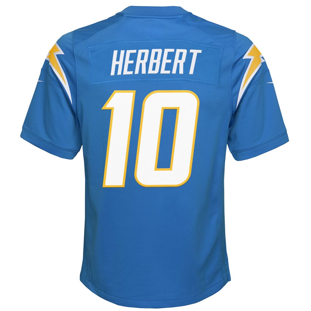 Justin Herbert Los Angeles Chargers Youth Game Jersey - Powder Blue