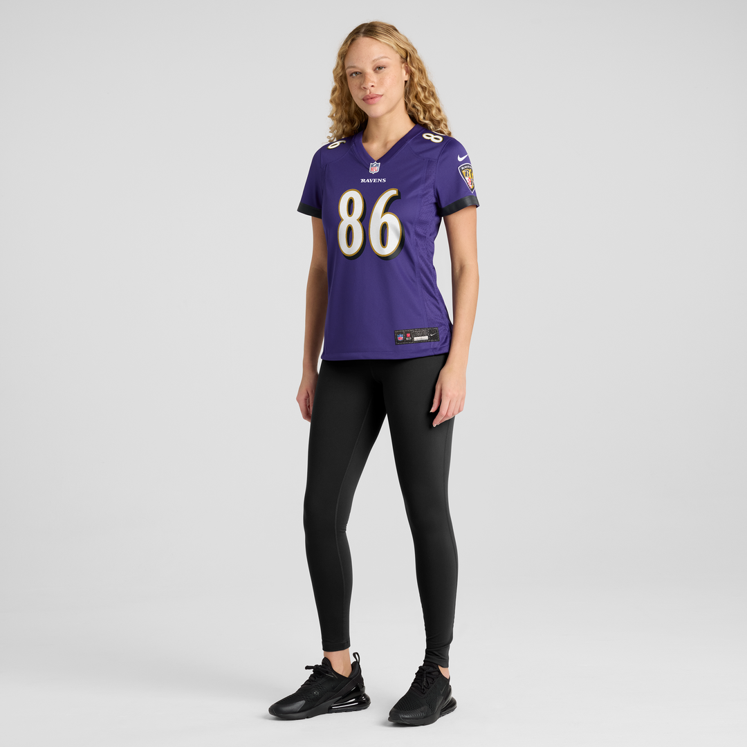 Cornelius Johnson Baltimore Ravens Women's Team Game Jersey - Purple