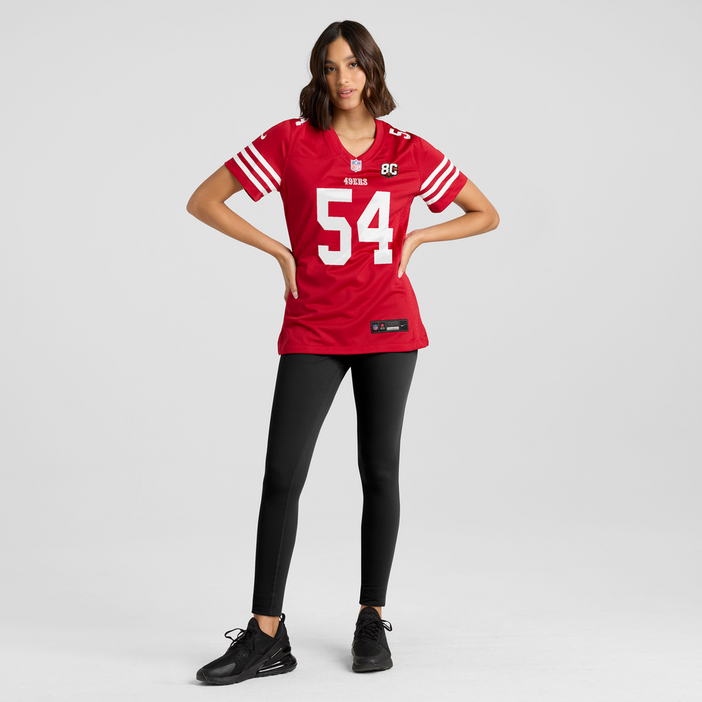 Fred Warner San Francisco 49ers Women's 80th Anniversary Game Jersey - Scarlet