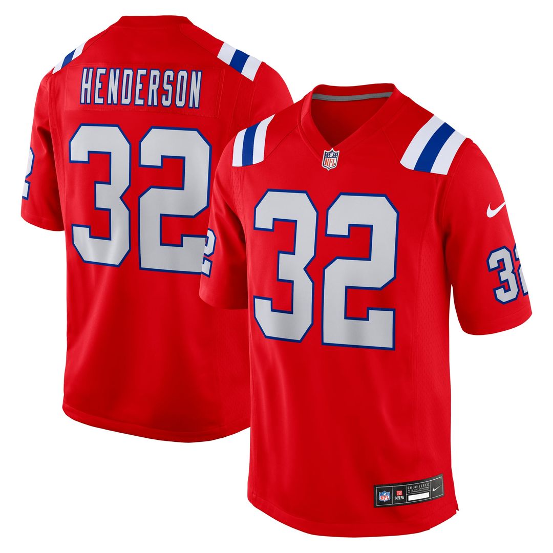 TreVeyon Henderson New England Patriots 2025 NFL Draft Game Jersey - Navy
