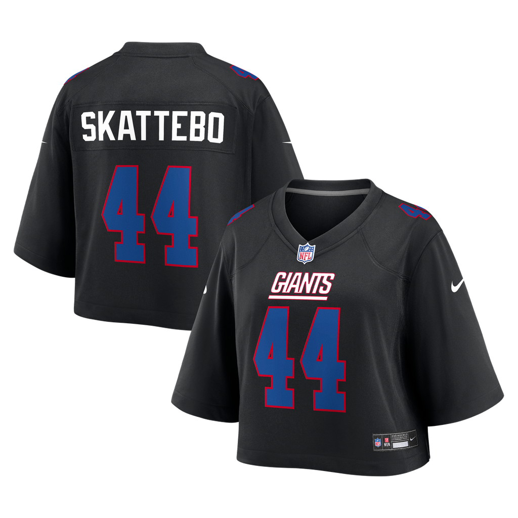 Cam Skattebo New York Giants Women's Cropped Fashion Game Jersey - Black