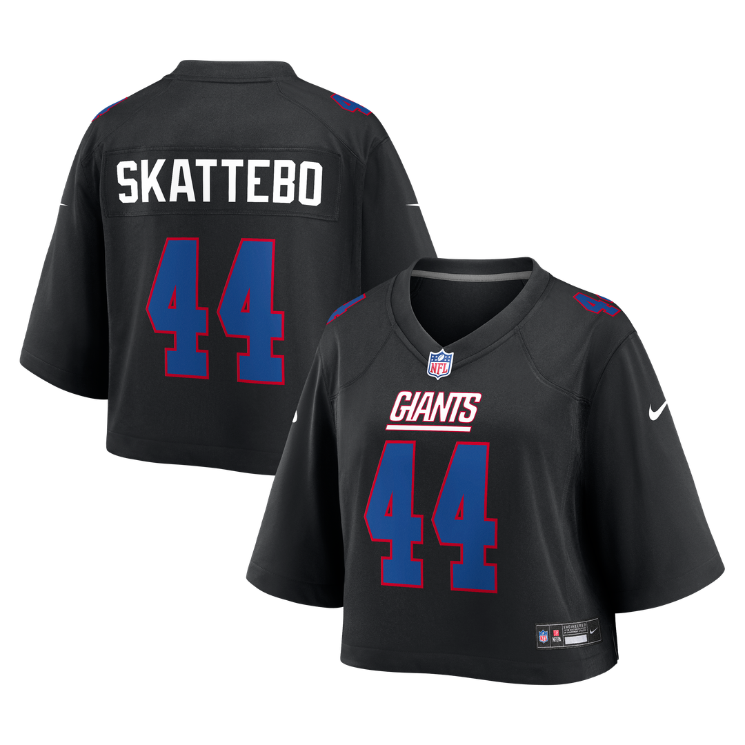 Cam Skattebo New York Giants Women's Cropped Fashion Game Jersey - Black