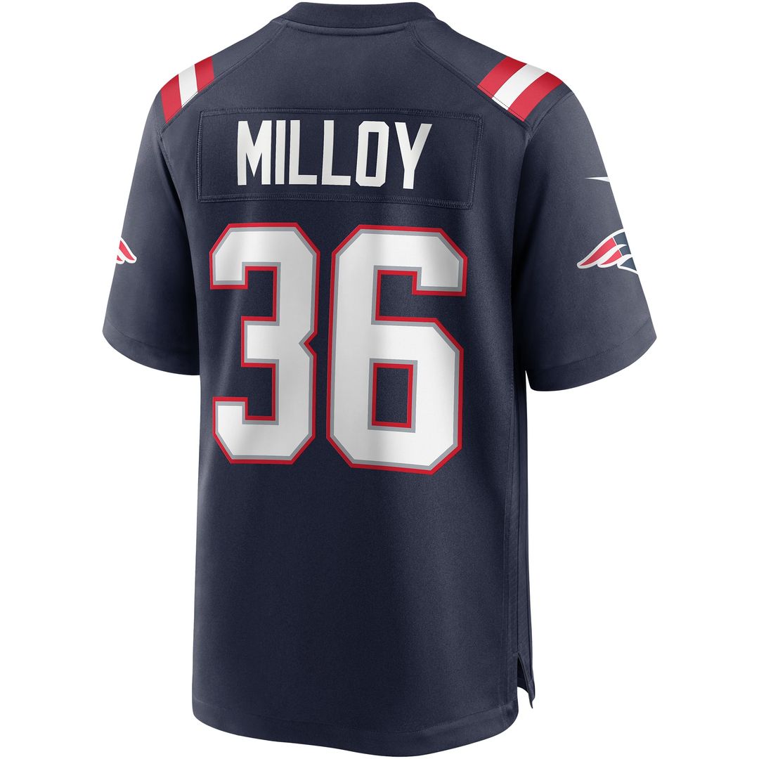 Lawyer Milloy New England Patriots Game Retired Player Jersey - Navy