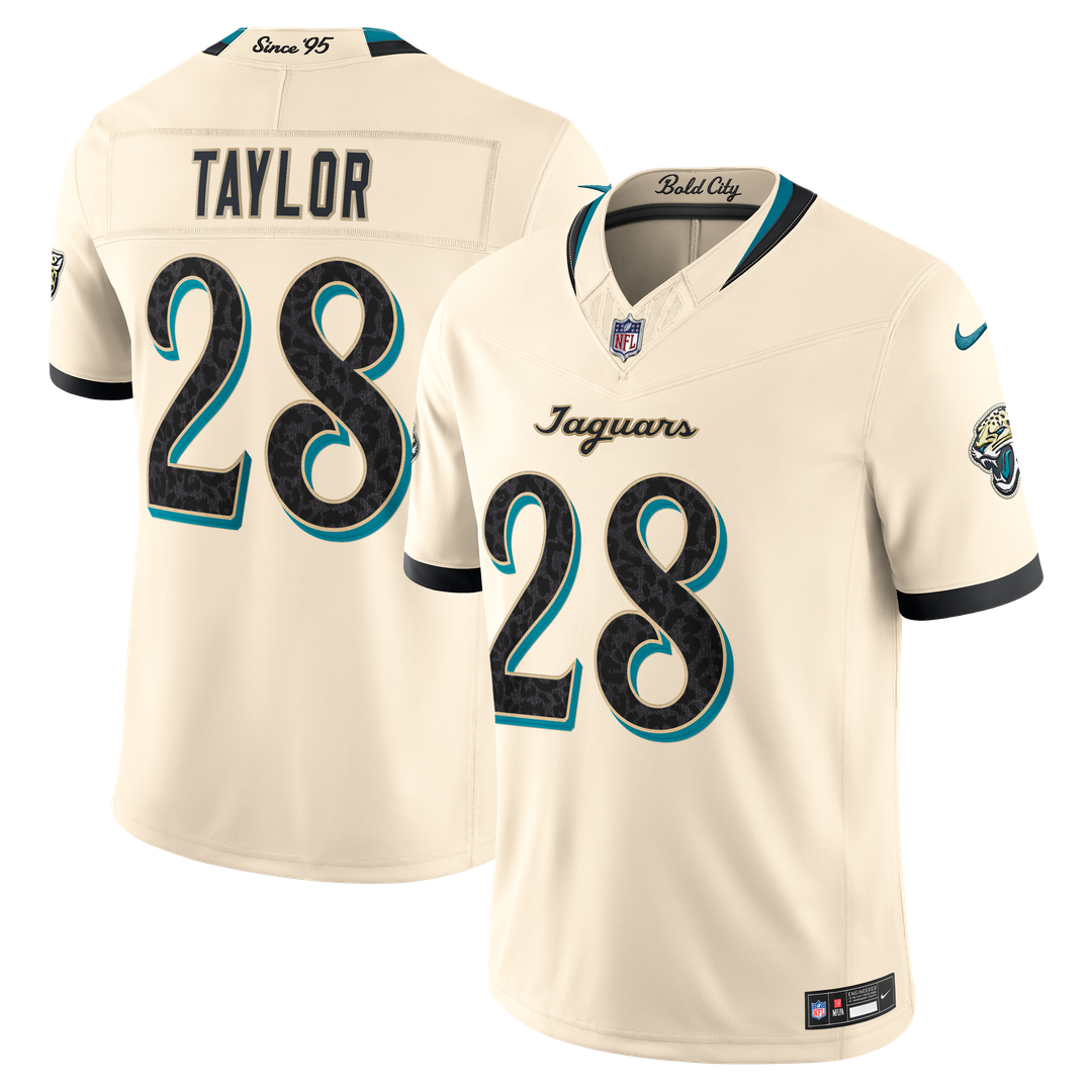 Fred Taylor Jacksonville Jaguars 2026 Rivalries Collection Stitched Limited Jersey - Natural