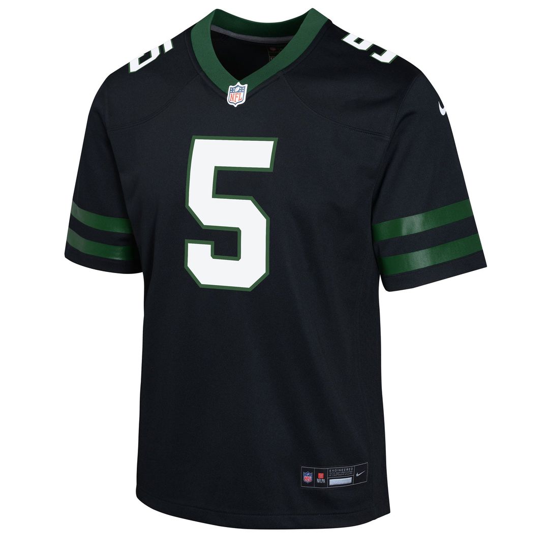Garrett Wilson New York Jets Youth Game Jersey - Black