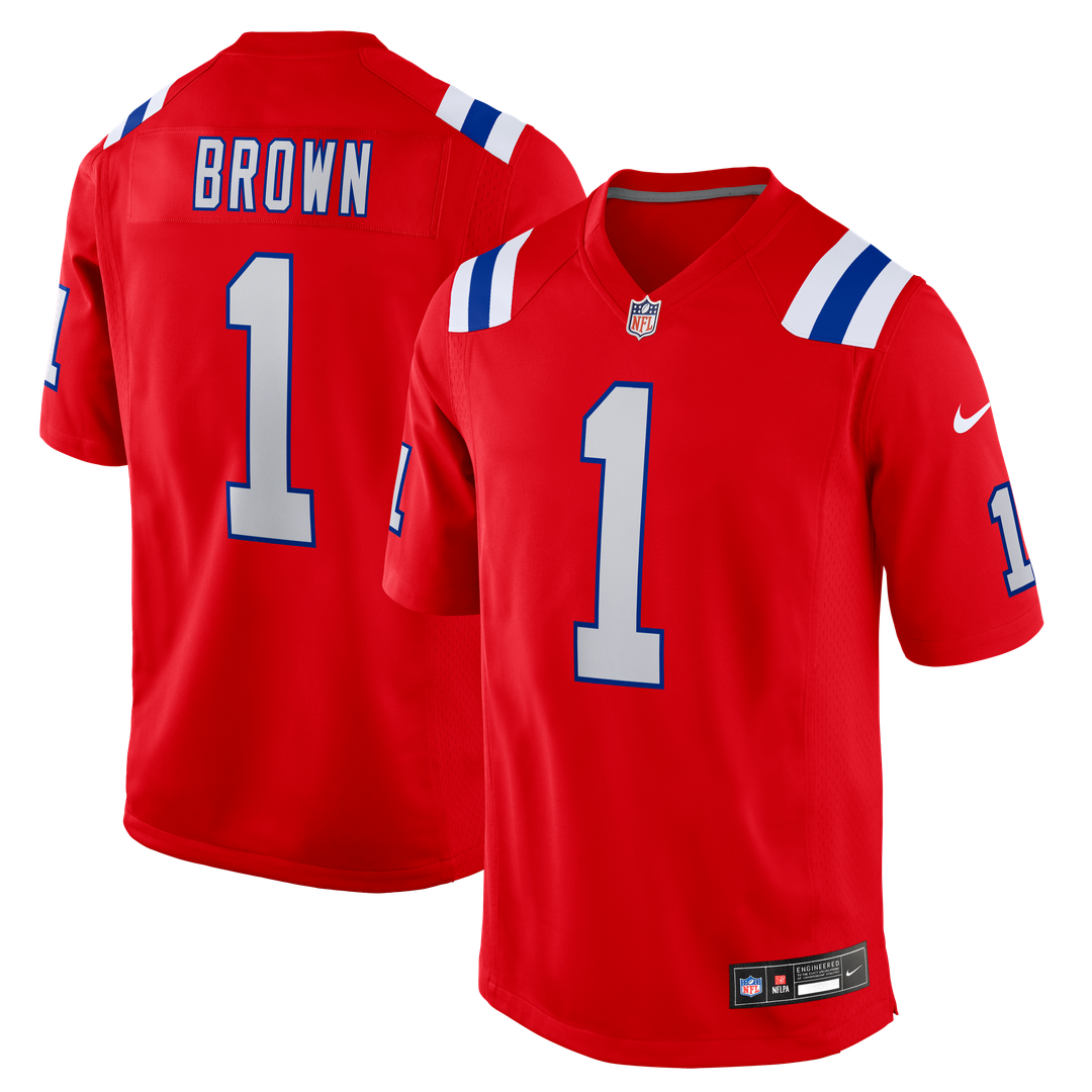 A.J. Brown New England Patriots Team Game Jersey - Navy