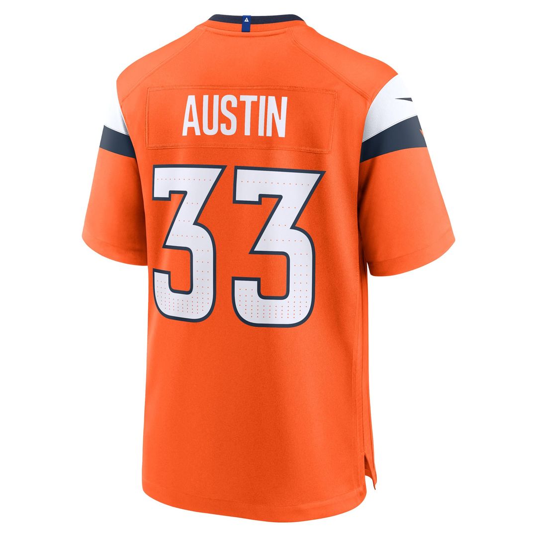 Brent Austin Denver Broncos Team Game Jersey - Orange
