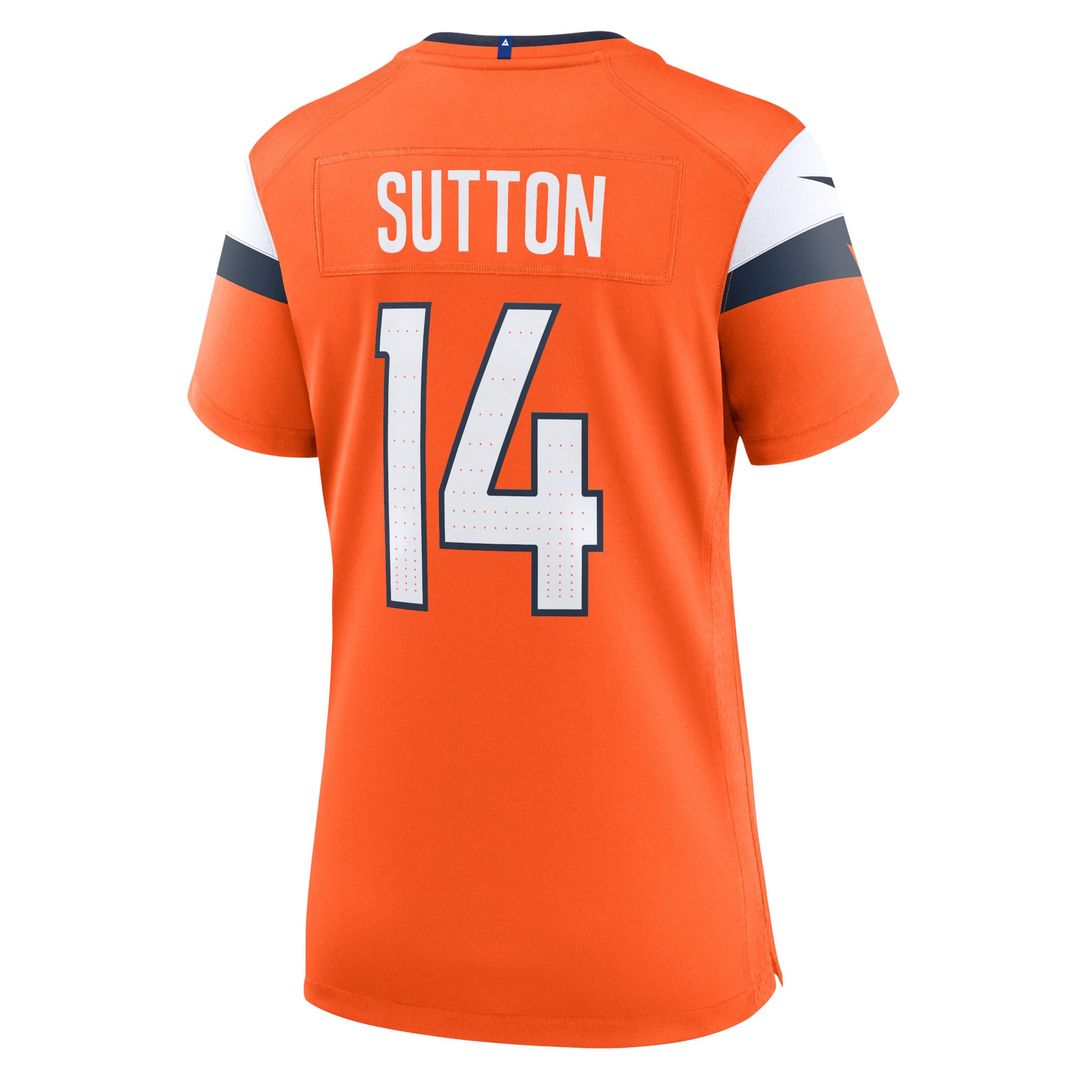 Courtland Sutton Denver Broncos Women's Team Game Jersey - Orange