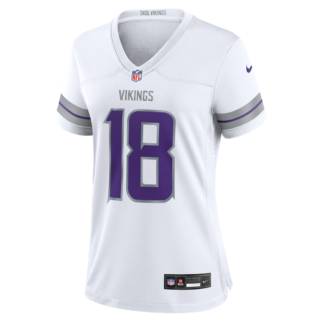 Justin Jefferson Minnesota Vikings Women's Alternate Game Player Jersey - White