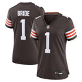 Number 1 Bride Cleveland Browns Women's Game Jersey - Brown