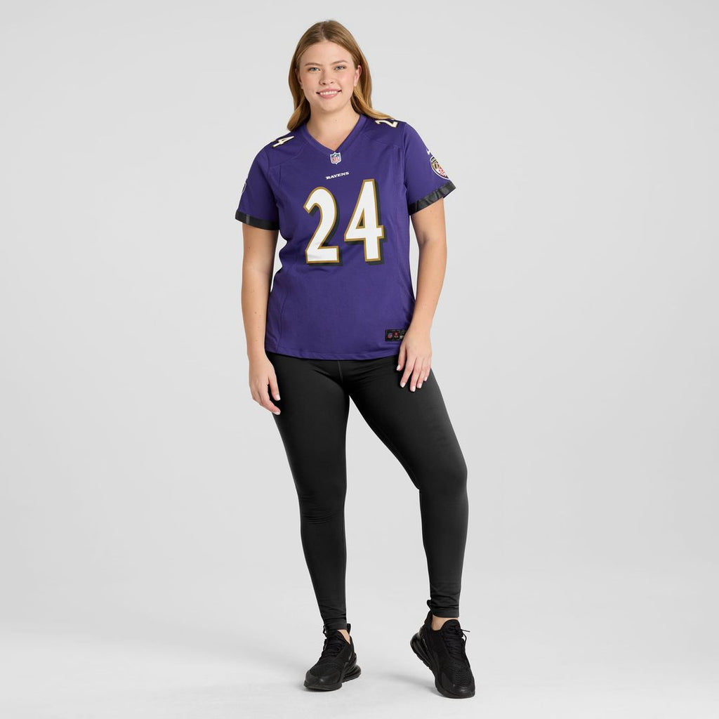 Malaki Starks Baltimore Ravens Women's Team Game Jersey - Purple