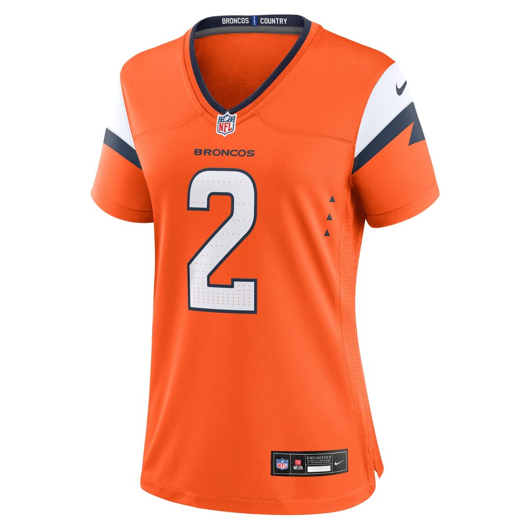 Patrick Surtain II Denver Broncos Women's Team Game Jersey - Orange
