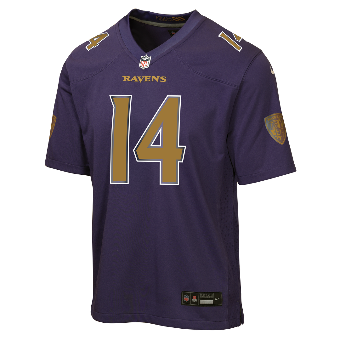Kyle Hamilton Baltimore Ravens Youth Alternate 2 Game Jersey - Purple