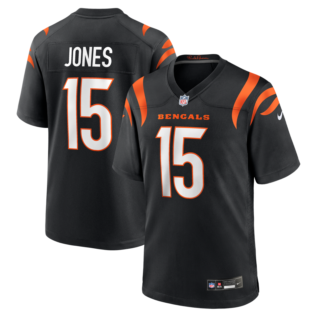 Charlie Jones Cincinnati Bengals Team Game Jersey - Black