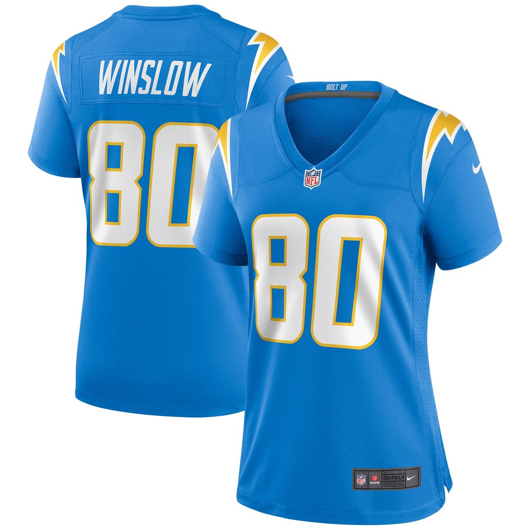 Kellen Winslow Los Angeles Chargers Women's Game Retired Player Jersey - Powder Blue