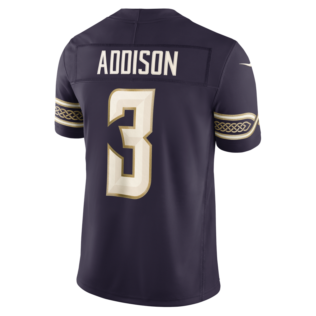 Jordan Addison Minnesota Vikings 2026 Rivalries Collection Stitched Limited Jersey - Purple