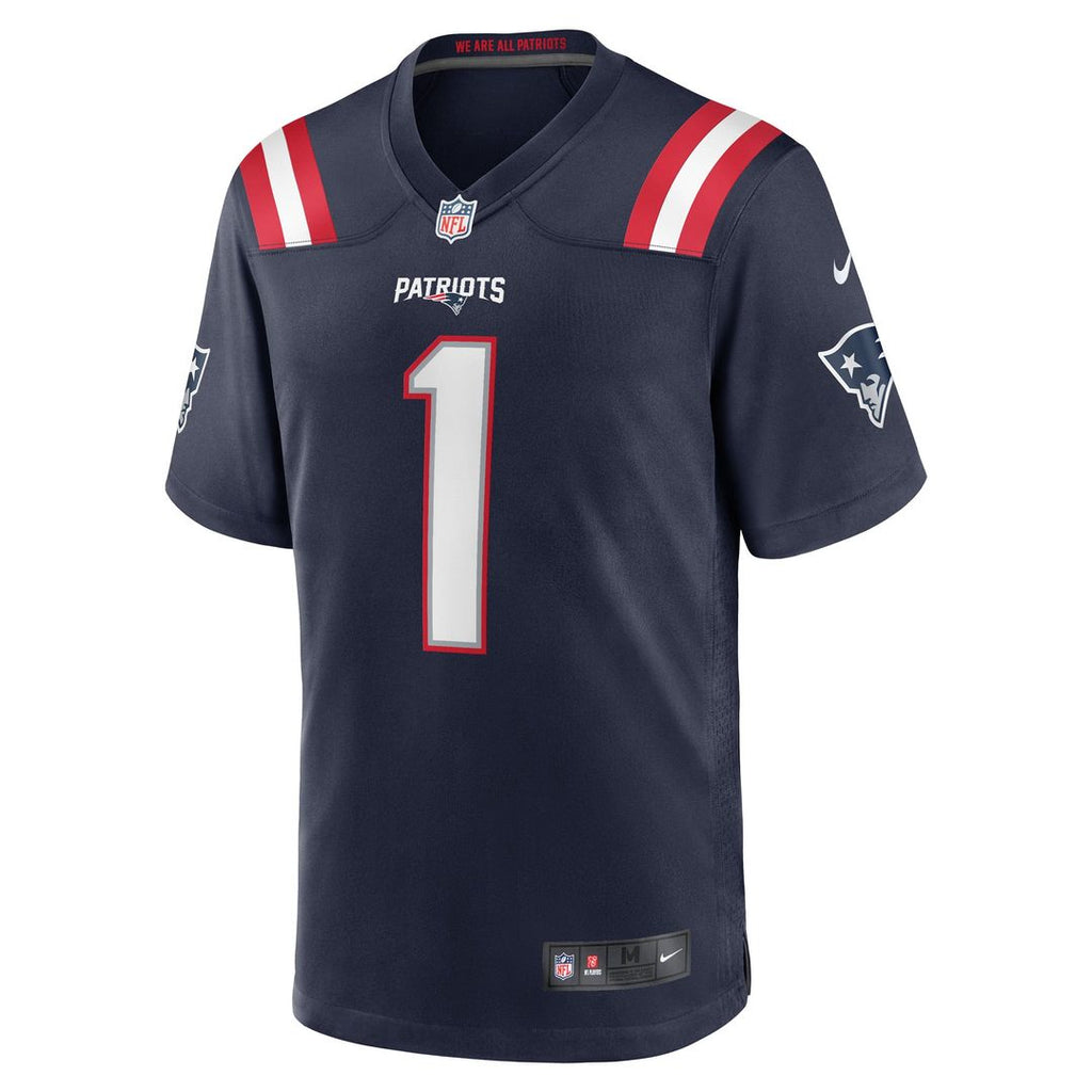 Number 1 Groom New England Patriots Game Jersey - Navy