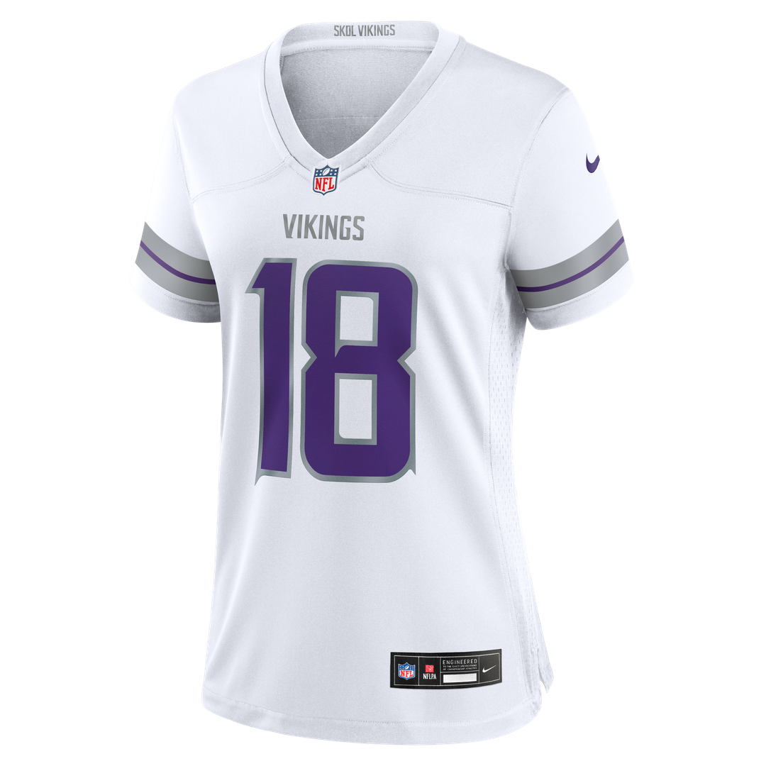 Justin Jefferson Minnesota Vikings Women's Alternate Game Player Jersey - White