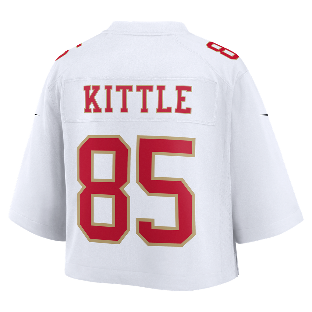 George Kittle San Francisco 49ers Women's Cropped Fashion Game Jersey - White