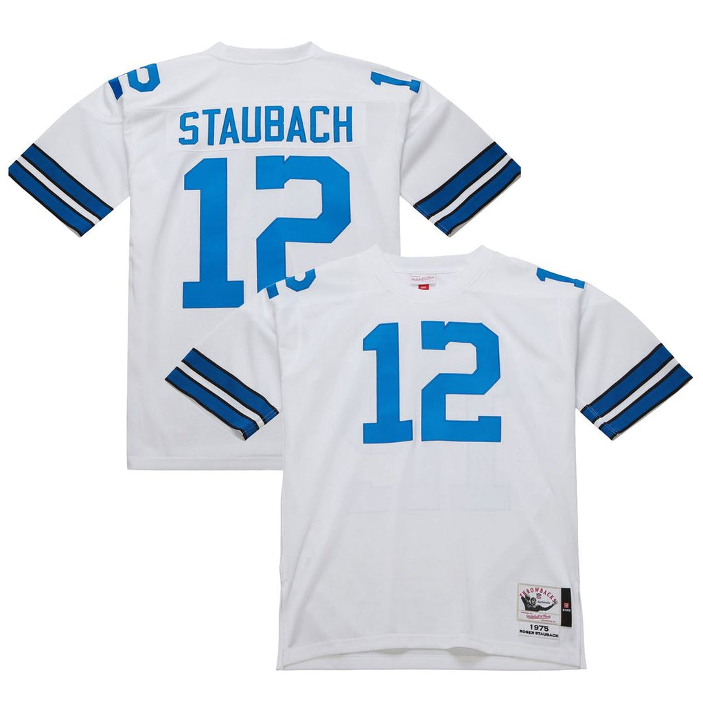 Roger Staubach Dallas Cowboys 1975 Authentic Throwback Retired Player Jersey - White