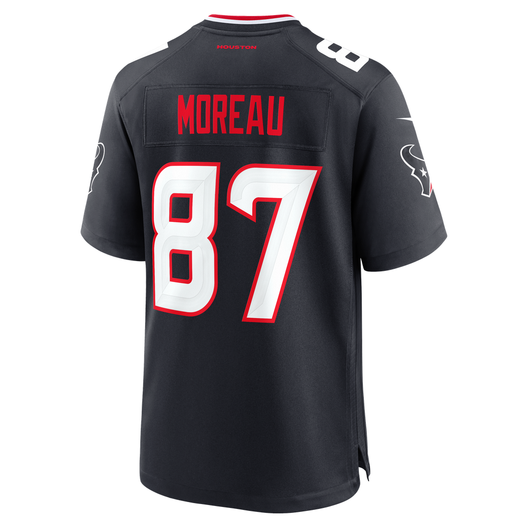 Foster Moreau Houston Texans Team Game Jersey - Navy