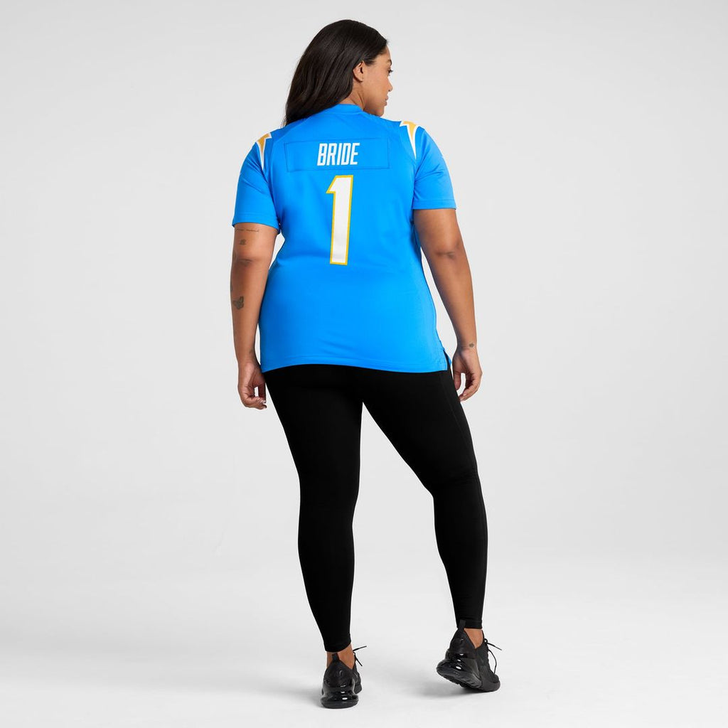 Number 1 Bride Los Angeles Chargers Women's Game Jersey - Powder Blue