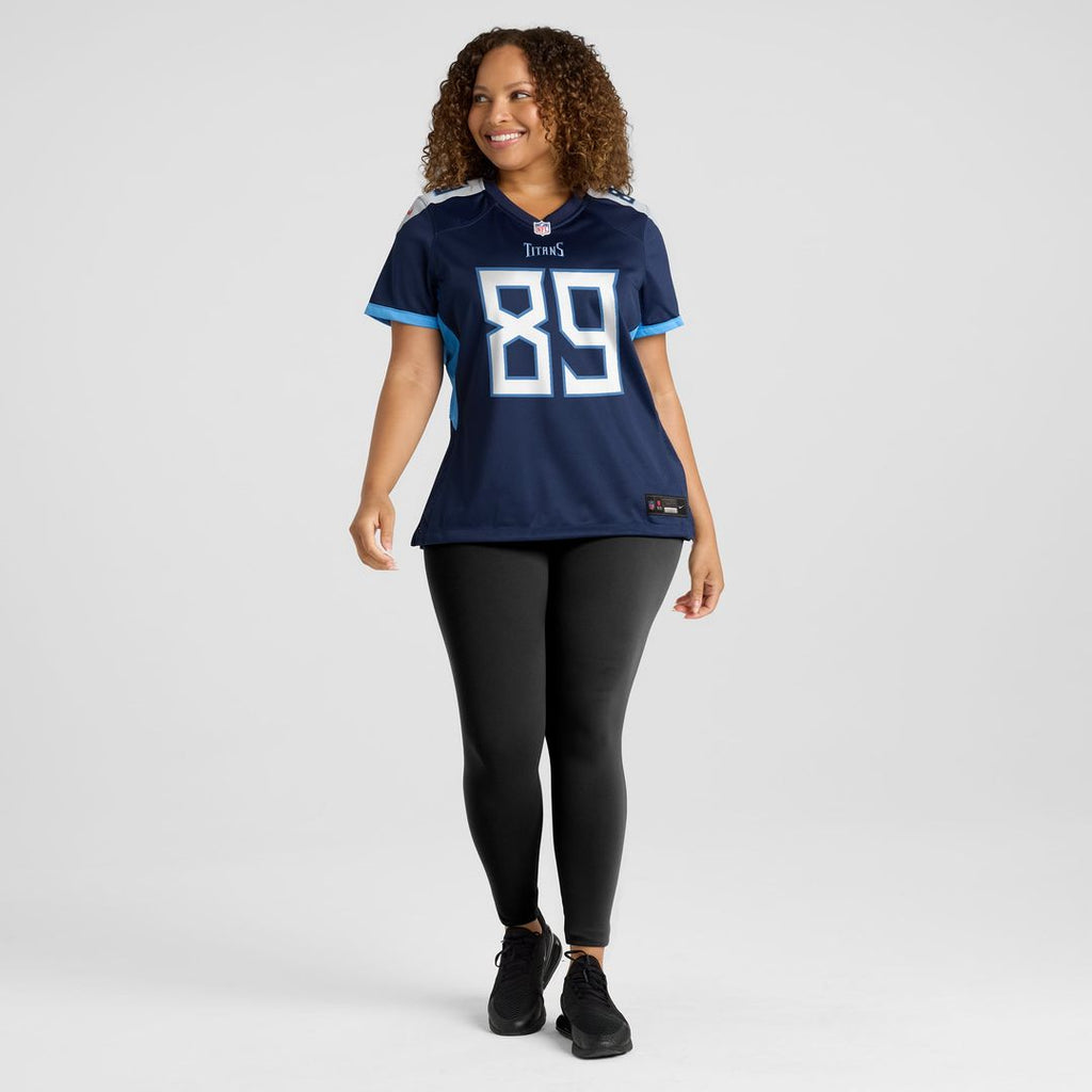 Frank Wycheck Tennessee Titans Women's Game Retired Player Jersey - Navy