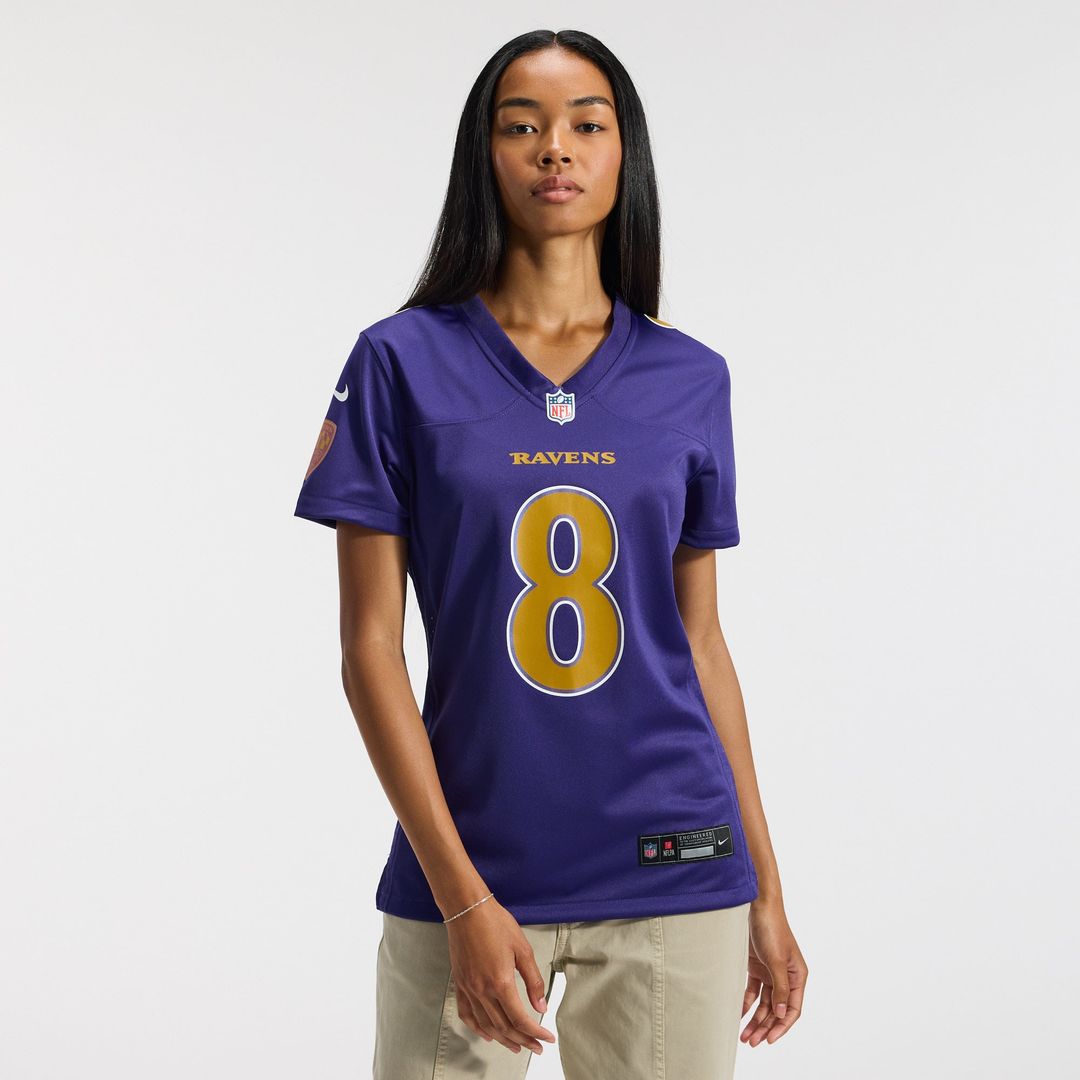 Lamar Jackson Baltimore Ravens Women's Alternate Game Jersey - Purple