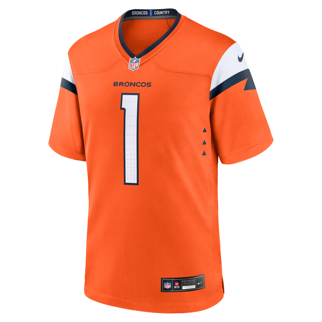 Denver Broncos #1 Dad Game Jersey - Orange