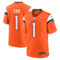 Denver Broncos #1 Dad Game Jersey - Orange