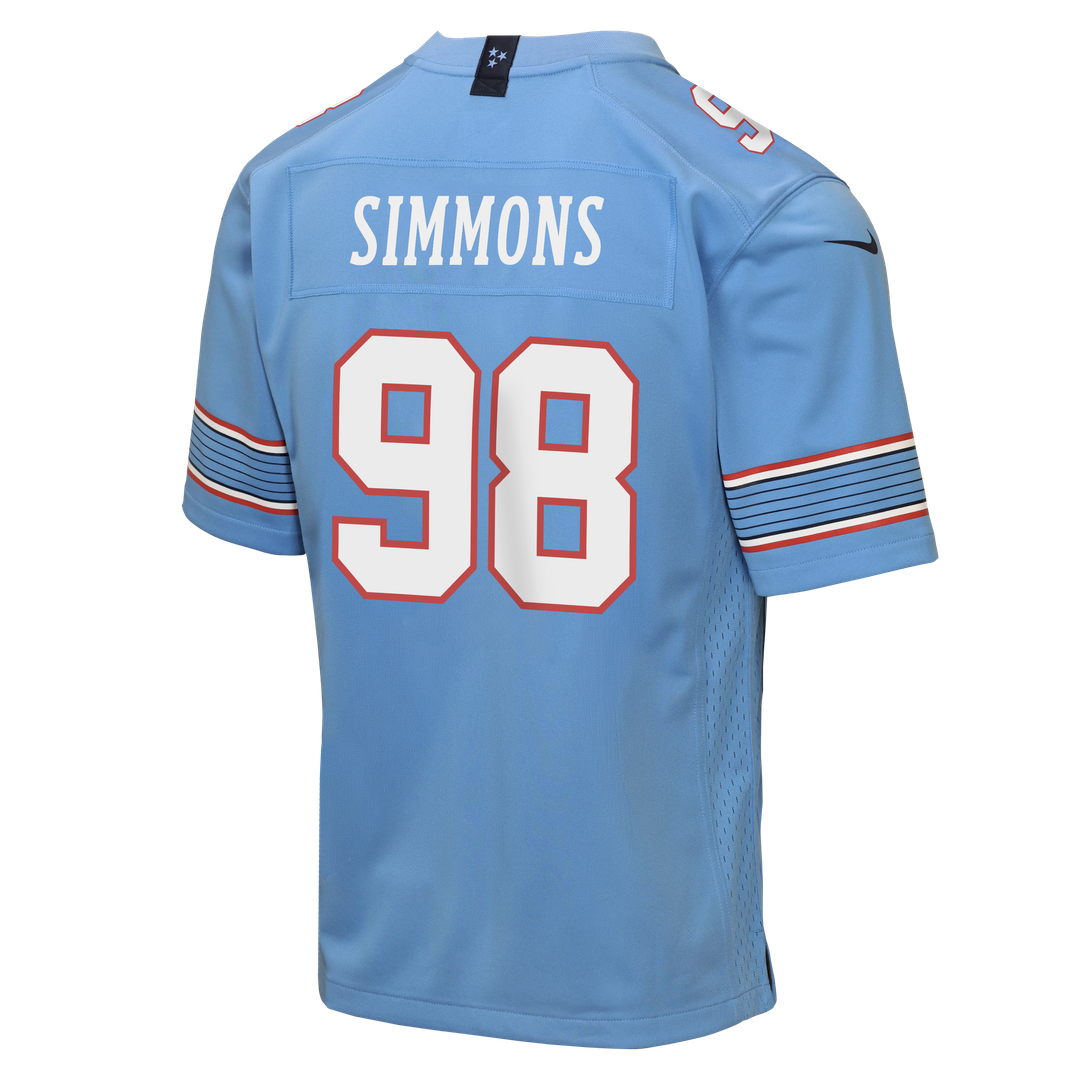 Jeffery Simmons Tennessee Titans Youth Game Jersey - Light Blue