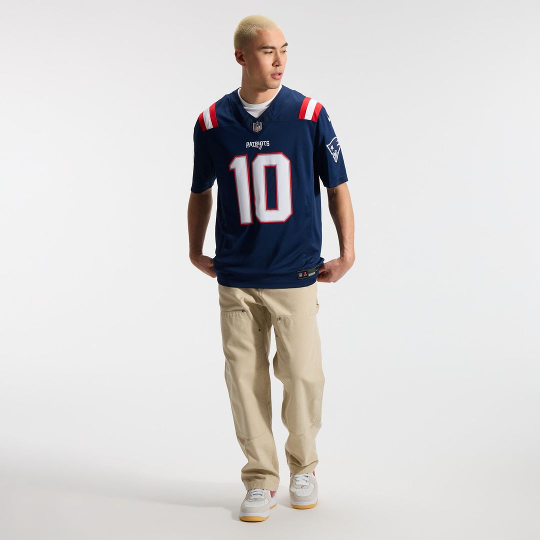 Drake Maye New England Patriots Team Vapor F.U.S.E. Stitched Limited Jersey - Navy