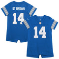 Amon - Ra St. Brown Detroit Lions Newborn Romper Game Jersey - Blue