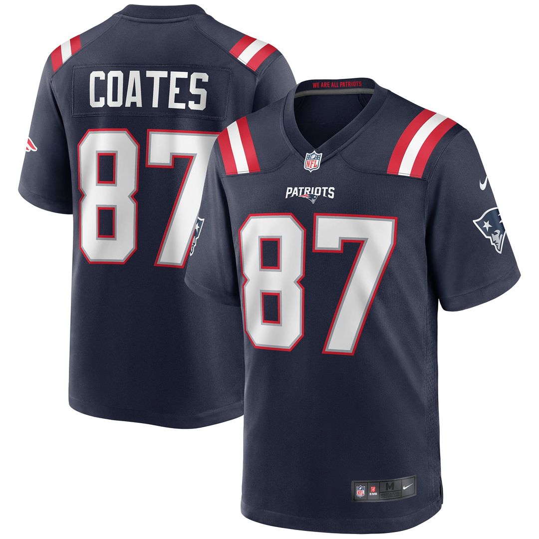 Ben Coates New England Patriots Game Retired Player Jersey - Navy