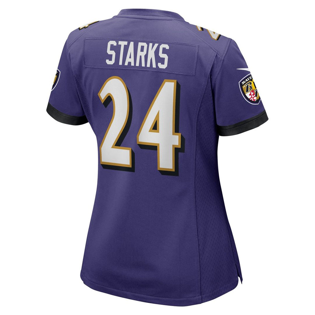 Malaki Starks Baltimore Ravens Women's Team Game Jersey - Purple