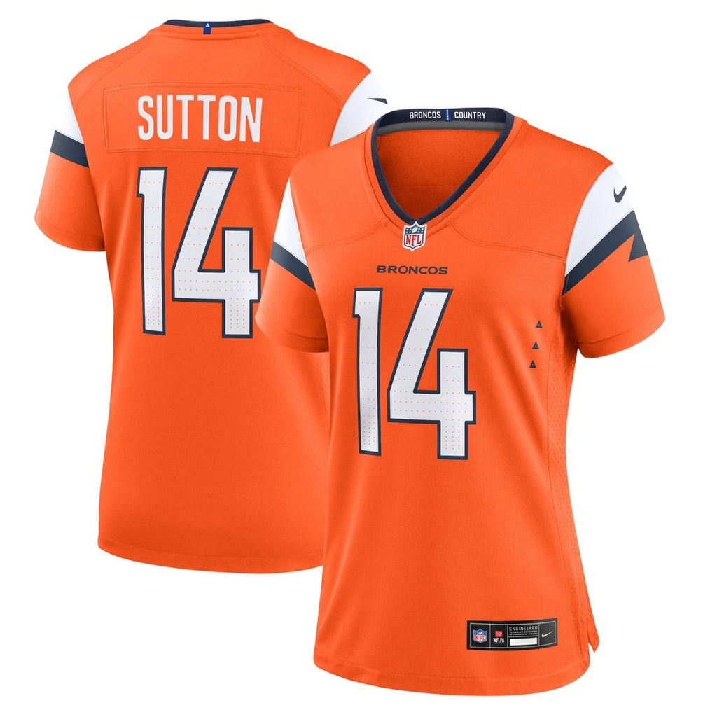 Courtland Sutton Denver Broncos Women's Team Game Jersey - Orange