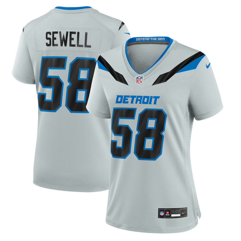 Penei Sewell Detroit Lions Women's 2026 Rivalries Collection Game Jersey - Silver