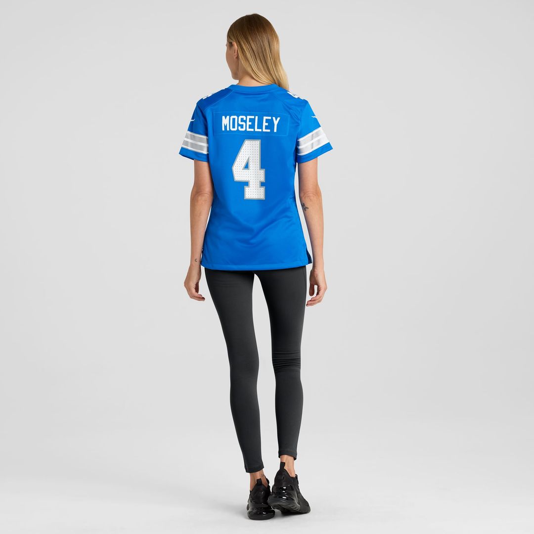 Emmanuel Moseley Detroit Lions Women's Team Game Jersey - Blue