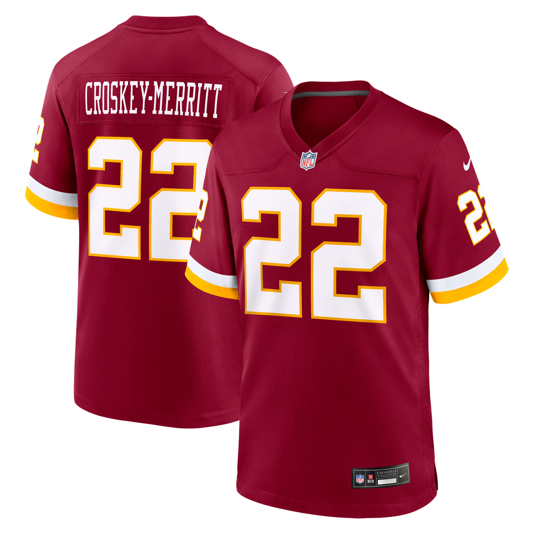 Jacory Croskey - Merritt Washington Commanders Hail Raiser Alternate Game Jersey - Black