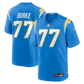 Travis Burke Los Angeles Chargers Team Game Jersey - Powder Blue
