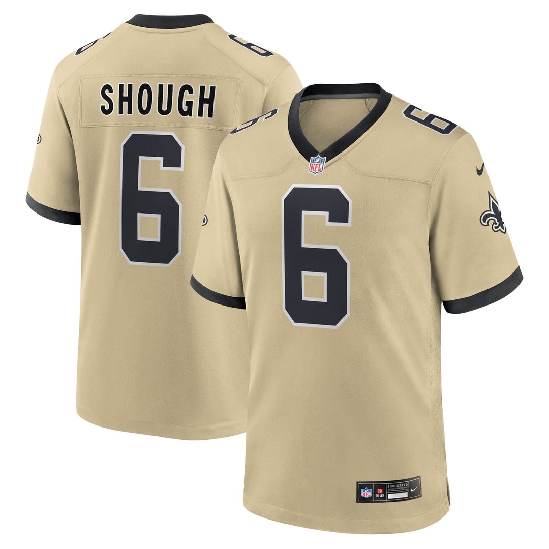 Tyler Shough New Orleans Saints White Game Player Jersey