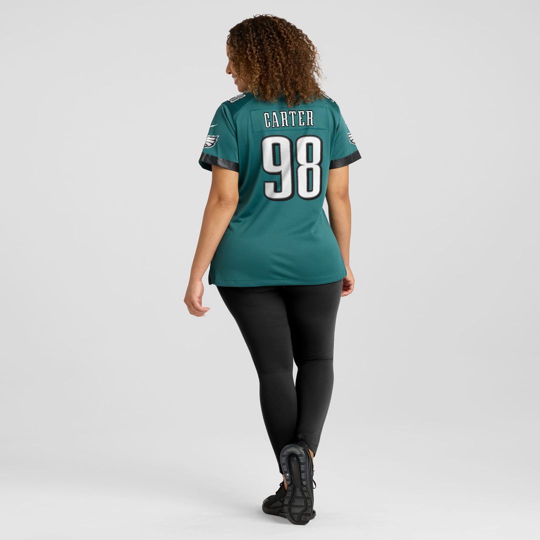 Jalen Carter Philadelphia Eagles Women's Team Game Jersey - Midnight Green