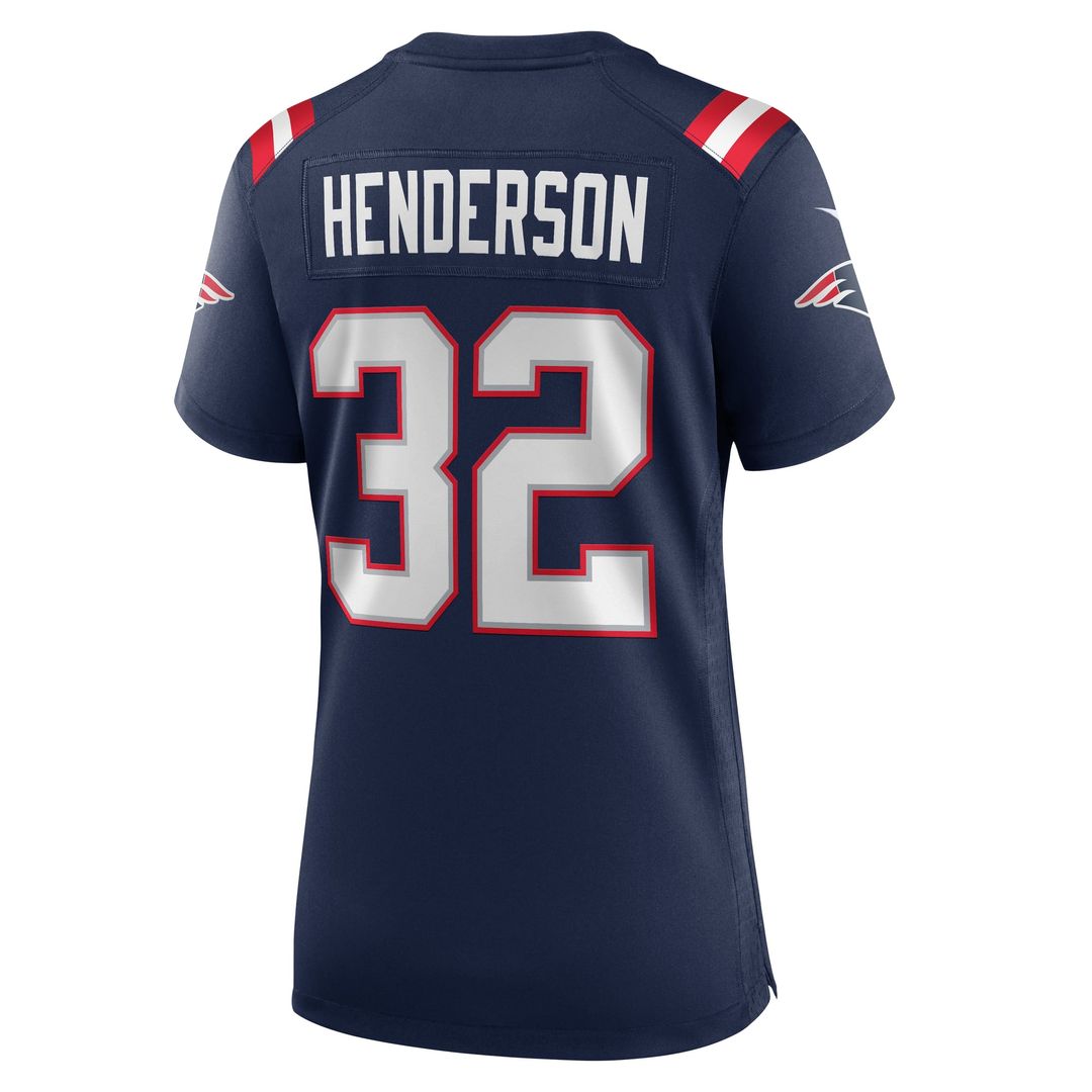 TreVeyon Henderson New England Patriots Women's Game Jersey - Navy