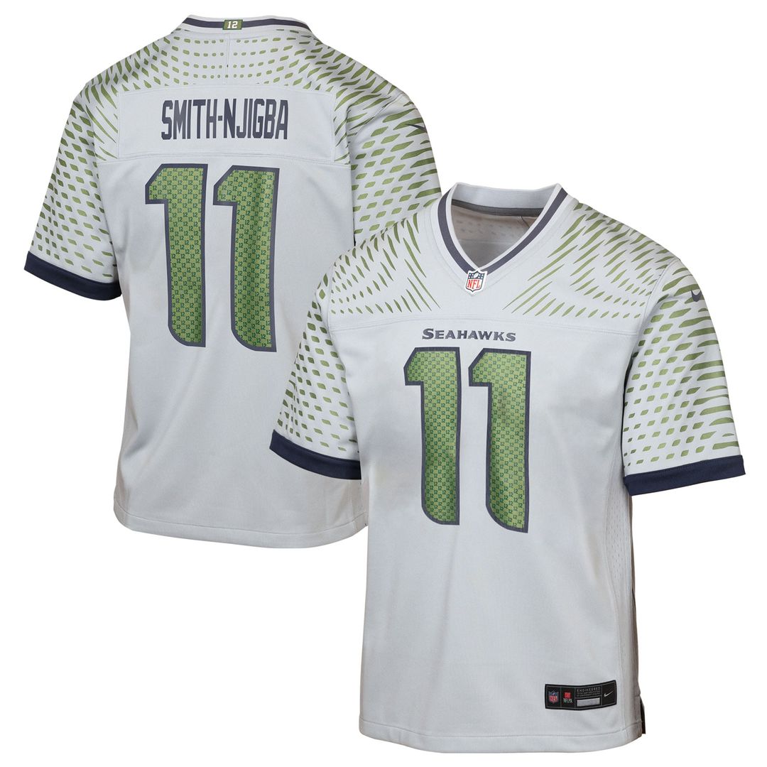 Jaxon Smith - Njigba Seattle Seahawks Youth Rivalries Collection Game Jersey - Gray
