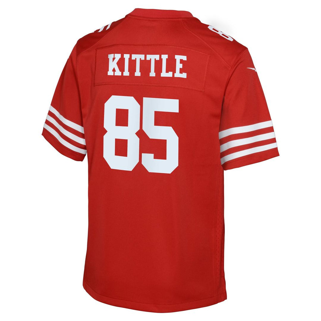 George Kittle San Francisco 49ers Youth 80th Anniversary Game Jersey - Scarlet