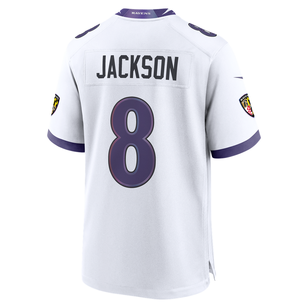 Lamar Jackson Baltimore Ravens Game Jersey - White