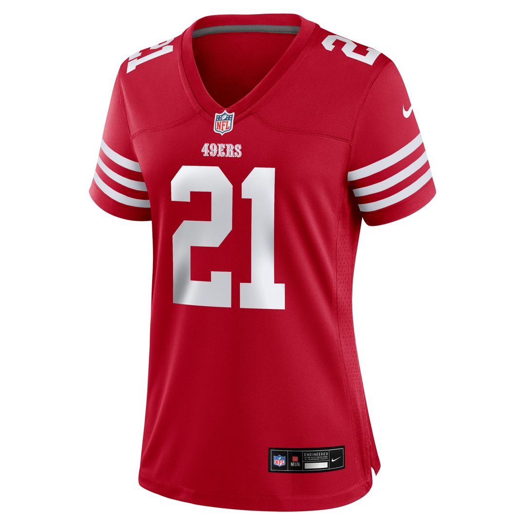 Deion Sanders San Francisco 49ers Women's Retired Player Game Jersey - Scarlet