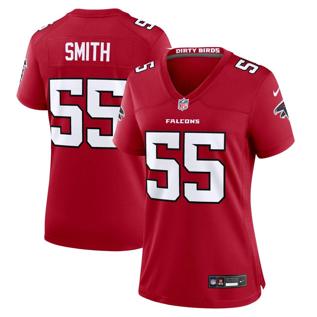 Za'Darius Smith Atlanta Falcons Women's Team Game Jersey - Red